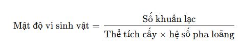 Công thức tính khuẩn lạc