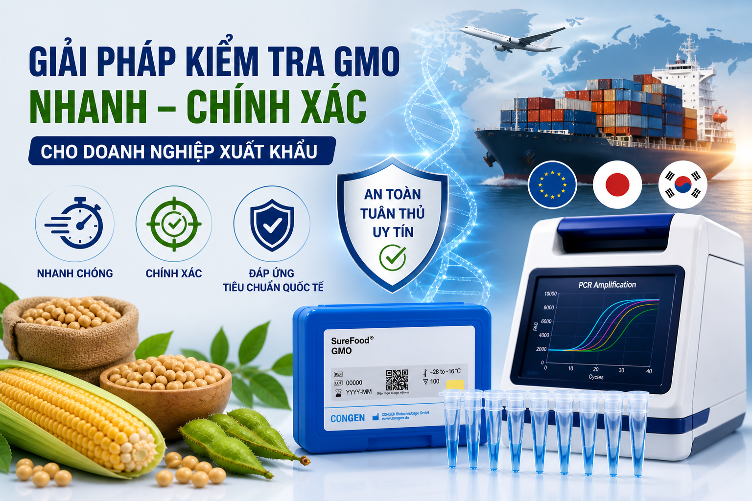 Giải pháp kiểm tra GMO nhanh – chính xác cho doanh nghiệp xuất khẩu