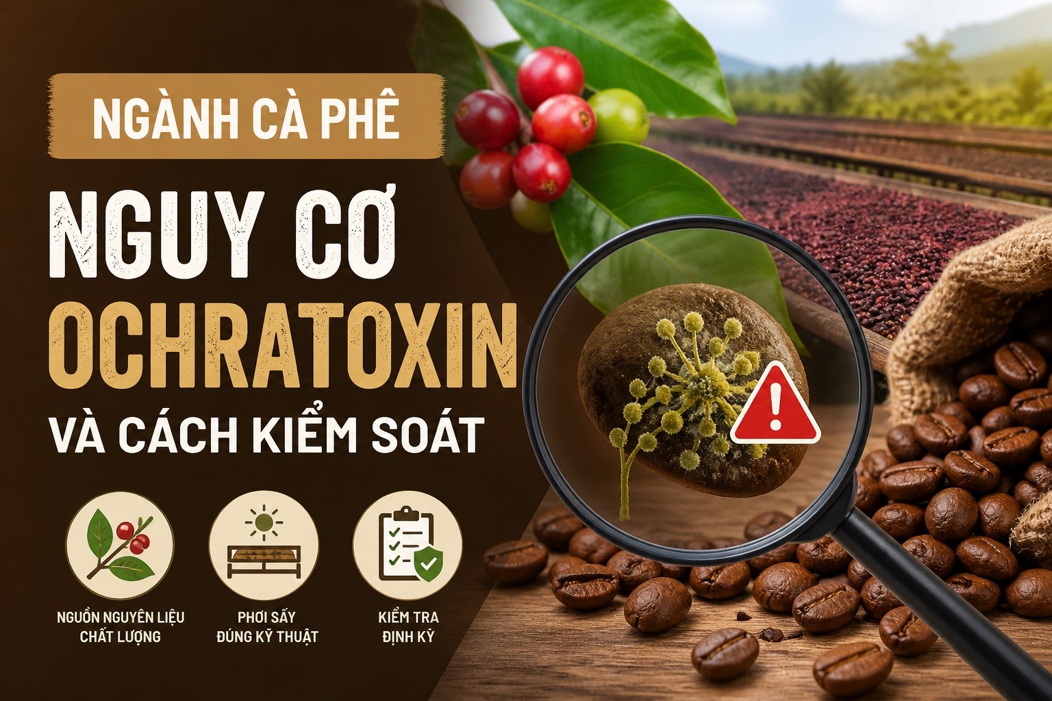 Ngành cà phê Nguy cơ Ochratoxin và cách kiểm soát hiệu quả