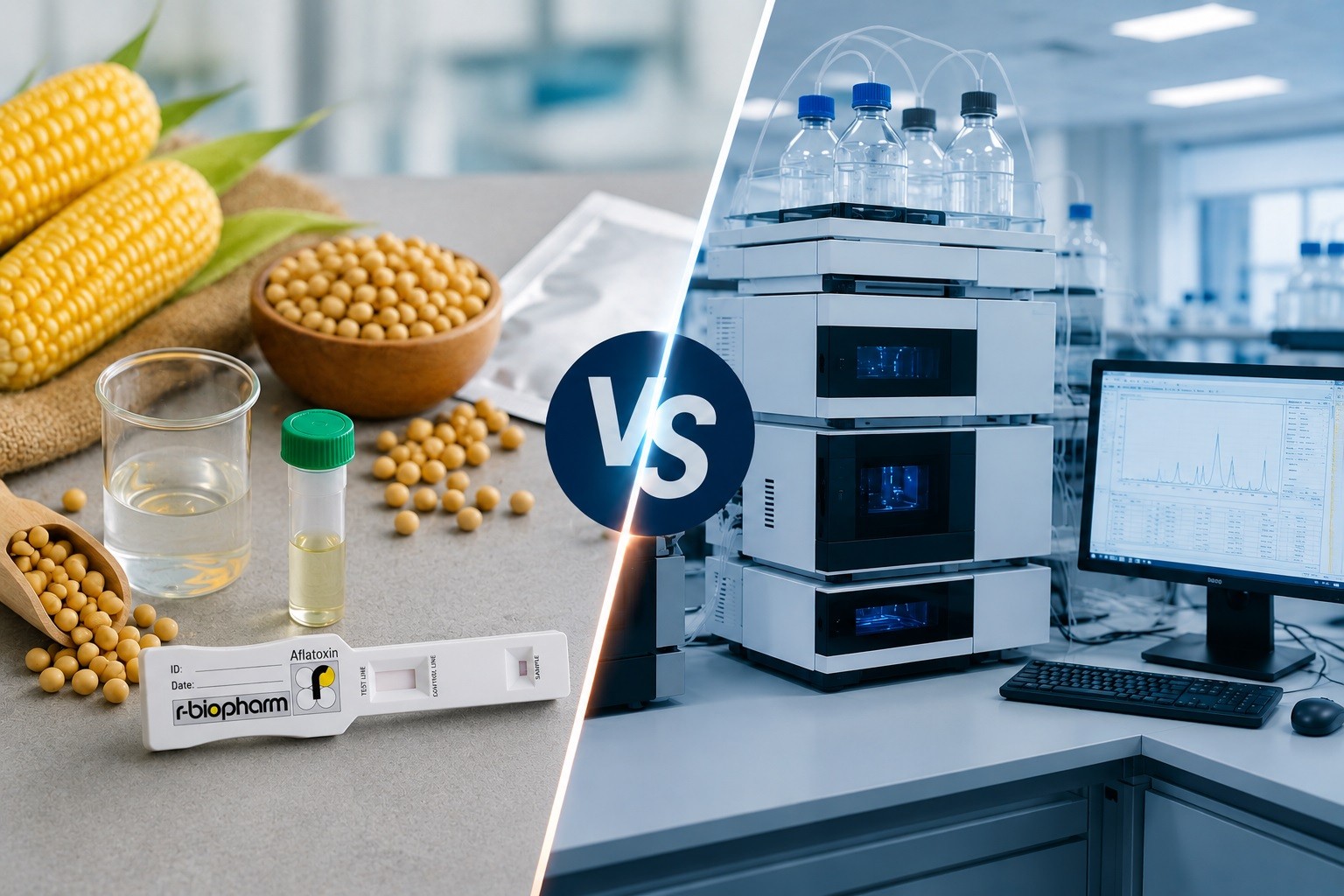 So sánh test nhanh Mycotoxin và HPLC